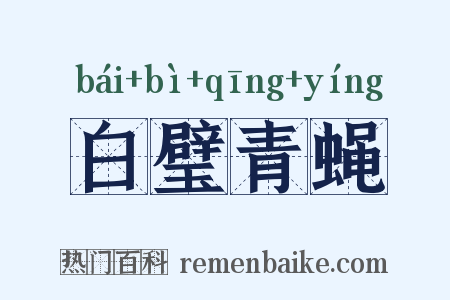白璧青蝇是什么意思的图片